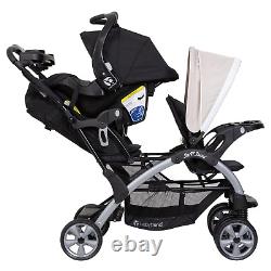 Siège N' Stand Convertible Multi-Usage Facile à Plier pour Voyager avec un Double Poussette pour Bébé et Tout-Petit.