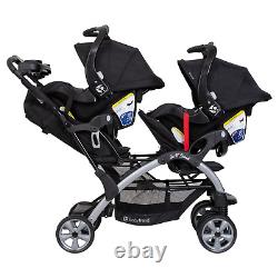 Siège N' Stand Convertible Multi-Usage Facile à Plier pour Voyager avec un Double Poussette pour Bébé et Tout-Petit.