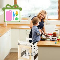 Tabouret d'aide de cuisine pliable pour enfants en bas âge, marchepied pour bébé, tour d'apprentissage