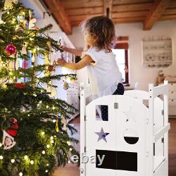 Tabouret d'aide de cuisine pliable pour enfants en bas âge, marchepied pour bébé, tour d'apprentissage