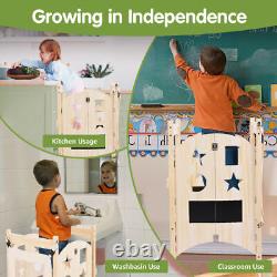 Tabouret d'appoint de cuisine pour enfants en bas âge pliable Baby Step Stand Learning Tower
