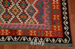 Tapis Kilim Kelim à Double Face en Laine Tissée à Plat 8x10 ft