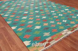 Tapis Kilim Kelim à double face en laine tissée à plat de 6x8 pieds