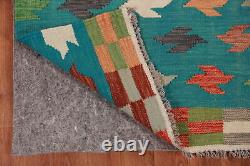 Tapis Kilim Kelim à double face en laine tissée à plat de 6x8 pieds