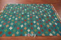 Tapis Kilim Kelim à double face en laine tissée à plat de 6x8 pieds