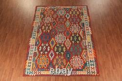 Tapis de laine à motifs Kilim Kelim à double face, 8x11 pieds