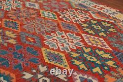 Tapis de laine à motifs Kilim Kelim à double face, 8x11 pieds